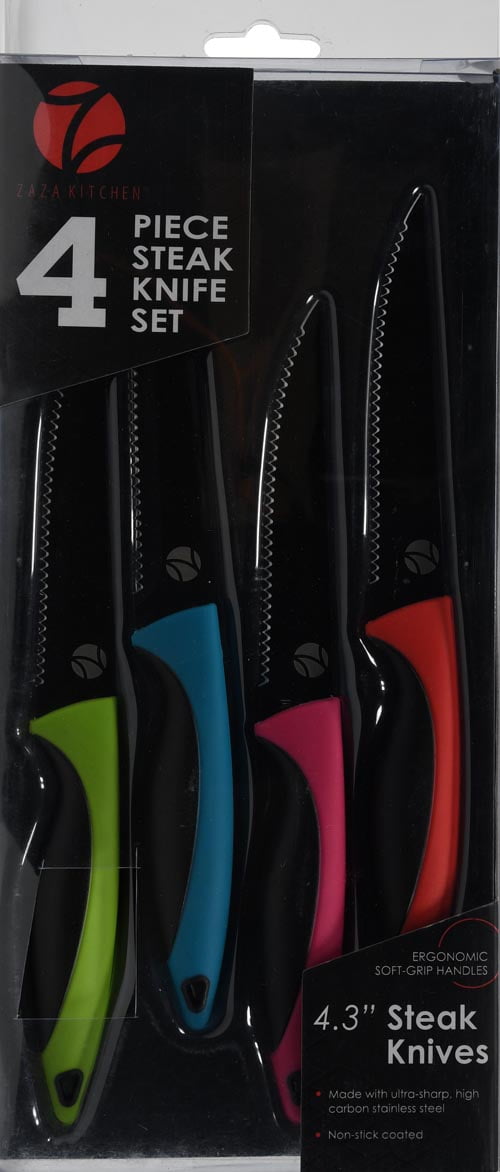 ZaZa Kitchen Stainless Steel Kitchen Knife Set, 4 Piece Walmart