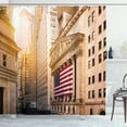 thumbnail image 1 of Ambesonne United States Shower Curtain, Wall Street Flags, 69"Wx84"L, Sand Brown Navy Red, 1 of 3