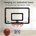 thumbnail image 6 of Transparent Hanging Door Basketball Board Punch-free Basketball Backboard With 1 Basket Net 4 Hook 1 Basketball, 6 of 6