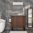thumbnail image 2 of Demi Bonn 30 Inch Bathroom Vanity with Sink - Floor - standing, soft - closing drawers, oak finish, ceramic sink, stable & spacious, white., 2 of 7