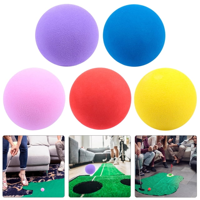 FUEENIRVA 5pcs Soft Golf Practice Balls For Training Lightweight Durable Non Breaking Design For Swing Practice Spaces