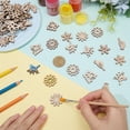 thumbnail image 3 of 200Pcs Mini Wood Bird Wooden Flower Pieces Mini Natural Unfinished Blank Butterfly Small Decorations Slices Embellishments Table Confetti Ornaments for DIY Hanging DIY Crafts Party Rustic Decor, 3 of 5