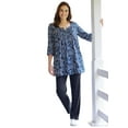 thumbnail image 5 of Woman Within Plus Size 7-Day Three-Quarter Sleeve Pintucked Henley Tunic, 5 of 5