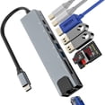 thumbnail image 3 of YOPTOP USB C Docking Station  Monitor USB C to  Adapter with 1  Ports 8 in 1 Computer Multiple Monitor Hub Adapter,8in1,none, 3 of 6