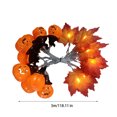 thumbnail image 2 of KMMYS Halloween Pumpkin LED String Lights, Ghost Pumpkin Party Decoration, 20-Bulb Energy-Efficient Lights for Indoor & Outdoor, Plug-in Halloween Lights for Home, Bar, and Event Decorations, 2 of 5