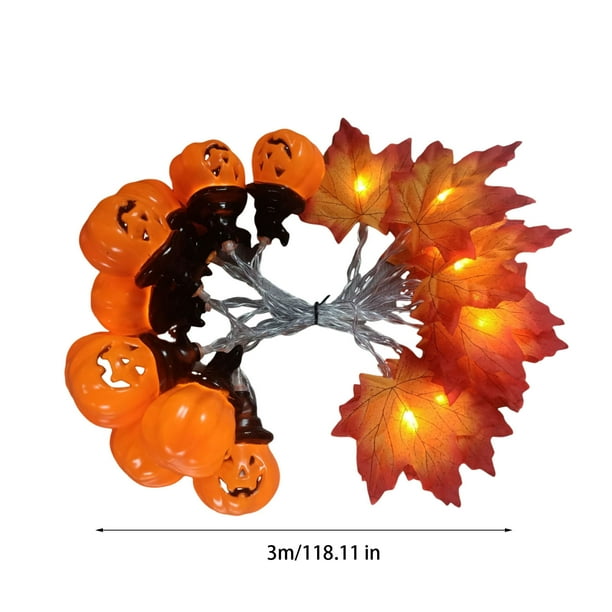 Guirnalda de luces LED de calabaza para Halloween, decoración de Halloween, accesorios para bar, fiesta, luces decorativas para farol.