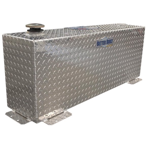 Better Built Liquid Transfer Tank 37024153 Non-Flammable Liquids; Not To Be Connected To An Existing Fuel System; Diesel; Rectangle; Powder Coated; Brite Aluminum; With Locking Cap And Mounting Kit
