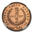 thumbnail image 2 of 1886 H British North Borneo Bronze 1/2 Cent SP-65 NGC (Red), 2 of 2