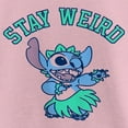 thumbnail image 2 of Girl's Lilo & Stitch Stay Weird Hula Dance  Graphic Tee Light Pink Large, 2 of 4
