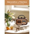 thumbnail image 2 of Altavoz Radio Vintage Bluetooths, 3 Bandas, Multifuncional, Port&aacute;til, Radio Am FM con MP3 WMA WAV, Dise&ntilde;o Retro, Antena Externa, Bater&iacute;a Incluida (RXBT628), 2 of 8