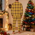 thumbnail image 4 of qelini Lightweight Pajamas for Men Christmas Plaid Crewneck Long Sleeve Shirt and Pant Soft Holiday Sleepwear, 4 of 5