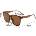 thumbnail image 3 of Gafas de sol cuadradas retro de gran tamaño para mujer Protección de gafas de sol de estilo clásico de moda, 3 of 6