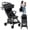 Black Stroller and Drywipes Bundle, variant on Lightweight Stroller Newborn, Travel Stroller for Airplane (12.3 lbs), Seagrass, BabbleRoo Hoplite Compact Stroller