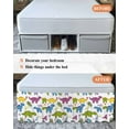 thumbnail image 7 of Cartoon Dinosaur Bed Skirt Simple Cute Bed Skirts King Size 16 Inch Drop, Wrap Around Dust Ruffle&nbsp;Bedskirt with Adjustable Elastic Belt for Queen Size Beds, 7 of 7