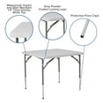 thumbnail image 5 of Flash Furniture 2.79-Foot Square Height Adjustable Granite White Plastic Folding Table, 5 of 11