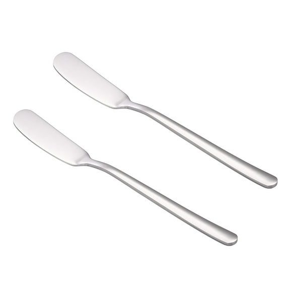 UPKOCH Stainless Steel Butter Knives for Kitchen Use Silver Color Easy to Maintain 2pcs
