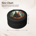 thumbnail image 2 of Yiaed Maple Meditating Bear Print Travel Jewelry Case Bridesmaid Gift Boxes Jewelry Travel Organizer Small Round Jewelry Box Mini Storage-Black, 2 of 7