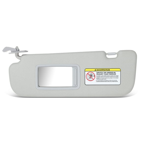 For 2011 to 2014 Elantra Factory Style Driver Left Side Gray Sun Visor with Mirror 12 13