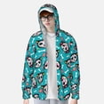thumbnail image 2 of Daiia Cartoon Dog And Cat UPF 50+ Sun Protection Hoodie Jacket Lightweight Long Sleeve Sun Shirt for Women Men with Pocket Hiking Outdoor-X-Large, 2 of 7