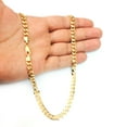 thumbnail image 3 of 14k Yellow Solid Gold Miami Cuban Link Chain Mens Bracelet, 5.7mm, 8.5", 3 of 3