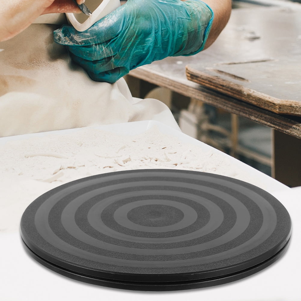 Hemoton 4-Pack Pottery Wheel Turntable Set, Rotating Plastic Clay Turntable for Sculpture, Carving, and Pottery Craft Tools