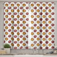 thumbnail image 2 of Ambesonne Apple Valance & Curtain, Red and Orange Fruits Art, 55"x30", Pale Ruby Earth Yellow, 2 of 7