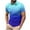 #1-Blue, variant on Otvok Mens Casual Button Down Shirts Short Sleeve Gradient Color Shirt Summer Tops Blouse