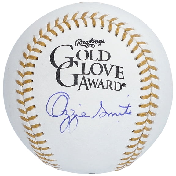 Ozzie Smith St. Louis Cardinals Autographed Rawlings Gold Glove Logo Baseball