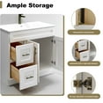 thumbnail image 4 of White Shaker Bathroom Vanity Sink Base with Drawers 36" Ready-to-Assemble Cabinet, 4 of 7