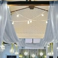 thumbnail image 3 of Efavormart 30ftx10ft Dusty Blue Sheer Ceiling Drape Curtain Panels Fire Retardant Fabric For Event, 3 of 11