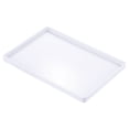 thumbnail image 1 of Bandeja de comida rápida Uxcell 11x8", bandeja rectangular reutilizable de plástico con superficie lisa blanca, 1 of 5