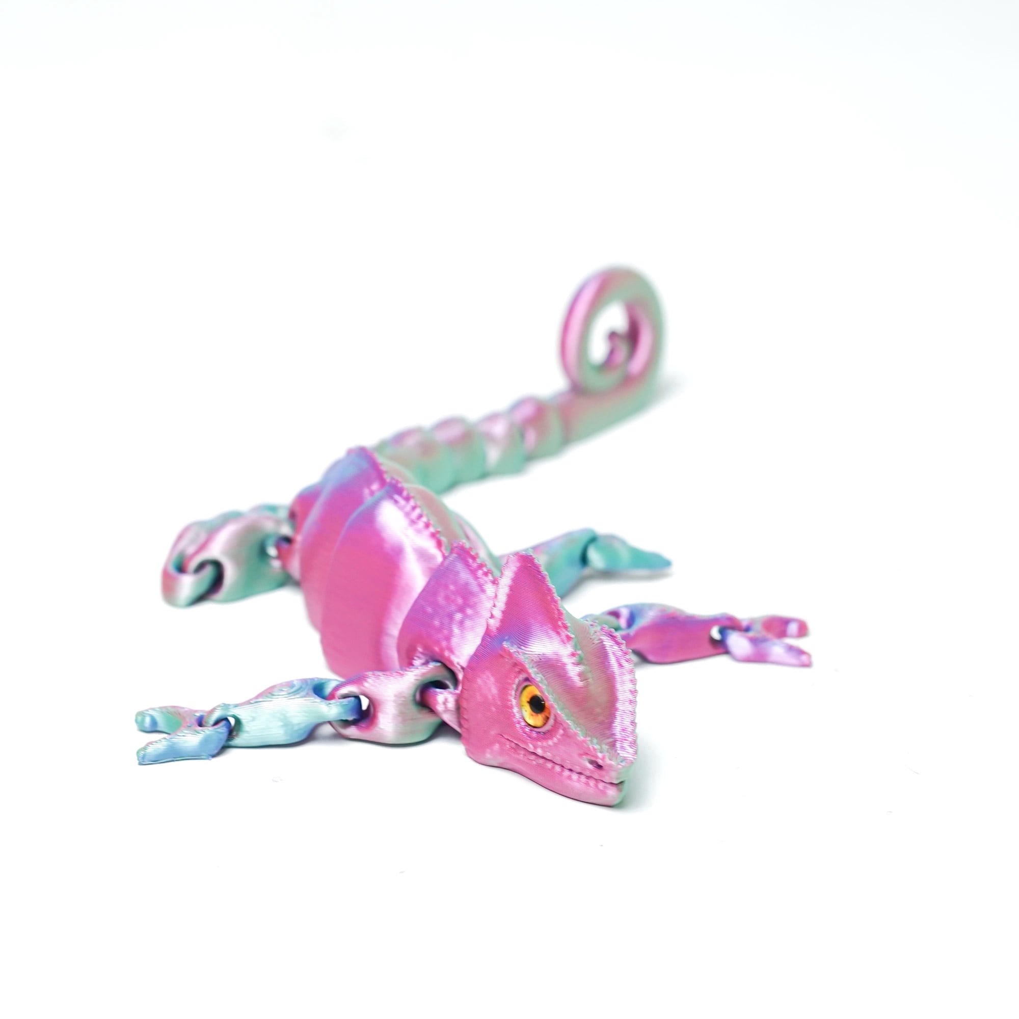 3D Printed Lizard Model with Eyes,Flexible Animals Toy Statue,Movable Joints,Home Office Decor,Interesting Toys,Festival Gifts toco,Fidget Toys, Executive Desk Animals Toy