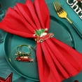 thumbnail image 4 of Mdesiwst 6Pcs Enamel Christmas Napkin Rings Elegant Xmas Tree Reindeer Snowflake Napkin Holders Christmas Wedding Party Table Decor, 4 of 8