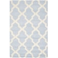 thumbnail image 3 of SAFAVIEH Cambridge Liam Geometric Wool Area Rug, Light Blue/Ivory, 4' x 6', 3 of 8