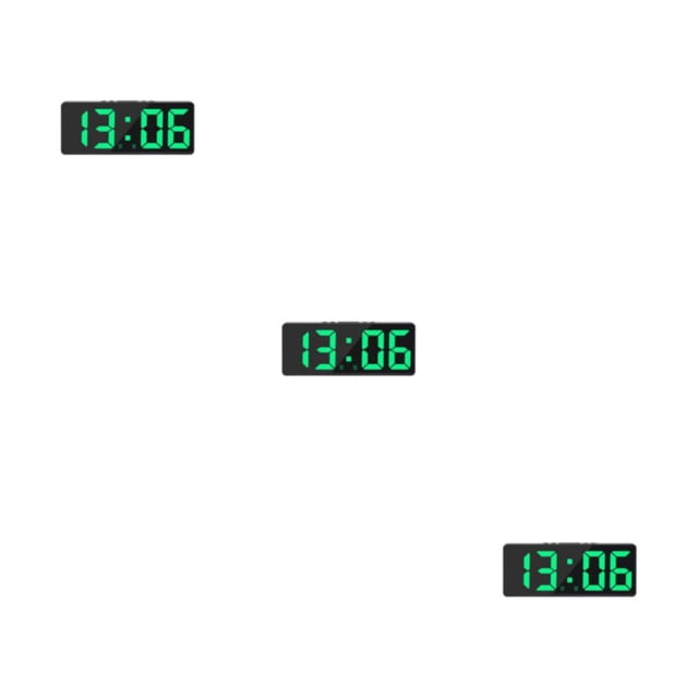 Naiovety ABS LED Reloj digital Estilo simple Pantalla de fecha Recargable 2 modos Función de repetición Control de sonido Alarmas Tipo 9 Type1 NO1