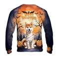 thumbnail image 2 of Mummy Shiba Inu Happy Halloween with Pumpkins Bats Spooky Fun All Over Print 3D Sweatshirt Unisex Merch Shibas Dog Lovers Gifts Idea - 00019, 2 of 6