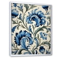 thumbnail image 2 of Designart "Turkish Tiles with Blue Florals I" Floral Framed Wall Art - Modern White Abstract Floral Entryway Framed Wall Art, 2 of 6