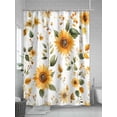 thumbnail image 5 of Shower Curtains Spring Sunflower Bath Curtain Watercolor Flowers Waterproof Bathroom Shower Curtain Set with Hooks Decoration 36 x 72 Inches, 5 of 7