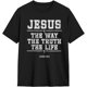thumbnail image 2 of Jesus The Way The Truth The Life Vintage Men's Cotton T-Shirts Casual Crew Neck Tshirts Short Sleeve Tee Shirts,, 2 of 6