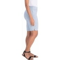 thumbnail image 2 of Hilary Radley Womens Bermuda Pull-On Short (Blue Combo, Large), 2 of 5