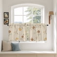 thumbnail image 3 of Vintage Floral Tier Curtains 24 Inch Length, Spring Country Botanical Flowers Simple Beige Cafe Curtains for Bathroom Over Sink, Small Kitchen Curtain Light Filtering Drapes 2 Panels 27.5"Wx24"L, 3 of 9