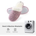 thumbnail image 6 of Womens Memory Foam Scuff Slippers Fuzzy House Shoes with Faux Fur Collar Winter Slide Slipper, 6 of 7
