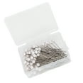 thumbnail image 1 of Peahefy Tête Ronde Aiguille, 100pcs Épingles de Perle Tête Ronde Fixation Positionnement Couture Droite Fournitures de Décoration, Épingles de Perle, 1 of 7