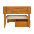 thumbnail image 3 of HomeStock Seaside Serenity Twin XL Solid Wood Platform Bed with Footboard & Storage Drawers in Light Toffee, 3 of 6