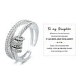thumbnail image 3 of Zircon Beads Cross Fidget Ring With Card For Women Anti Stress Adjustable Anxiety Ring G9Q8, 3 of 5