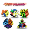 thumbnail image 2 of Speed ??Cube Set Puzzle Cube Magic Cube 2X2 4X4 Pyraminx Pyramid Megaminx Fenghuolun Puzzle Cube Juguete de Regalo para niños Adultos Paquete de 5, 2 of 7