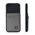 thumbnail image 6 of Dockem iPhone SE 2022, SE 2020 / 8 / 7 Silicone Wallet Card Case with Built-in Metal Plate, 1 Card Holder Slot, Luxe M2L, Black/Grey, 6 of 9