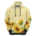 thumbnail image 2 of SCRAWLGOD Music Sunflower Women Hoodies Pullover Trendy Fall Outfits for Women Picnic Long Sleeve Hoodie Women Trendy Comfortable Womens Hooded Sweatshirt Size XS, 2 of 6