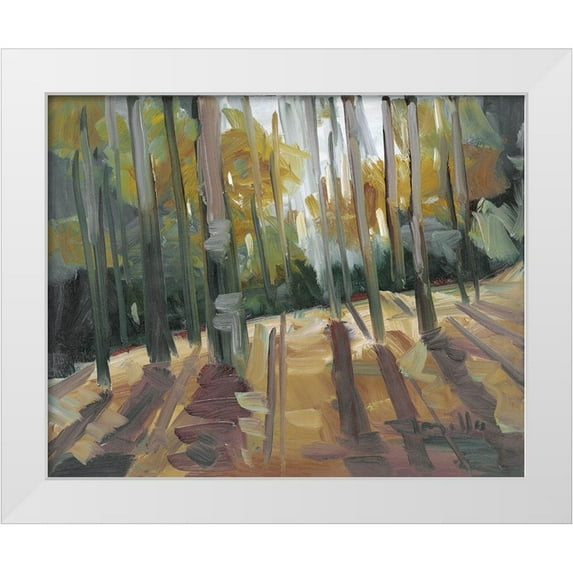 Trujillo, Jose 14x12 White Modern Wood Framed Museum Art Print Titled - Backlit Woods
