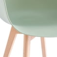 thumbnail image 4 of Set of 4 Wood and Mint Green Polypropylene Dining Chairs Modern Design Style Dining Room, 4 of 8